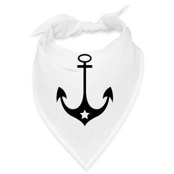 Anker - Bandana - Weiß - Vorne