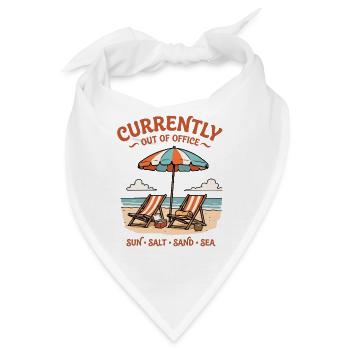 Currently Out Of Office Strand Urlaub Retro - Bandana - Weiß - Vorne
