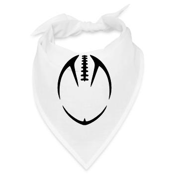 American Football Rücken - Bandana - Weiß - Vorne