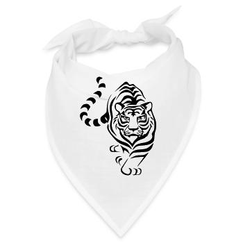 tiger T Shirt selber gestalten - Bandana - Weiß - Vorne