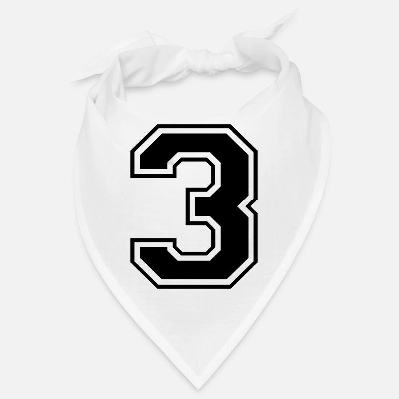3, Three, Three, number, number Bandana