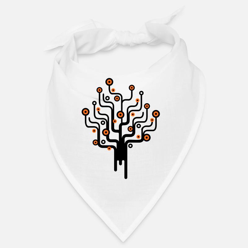 baum2_2f - Bandana - Weiß