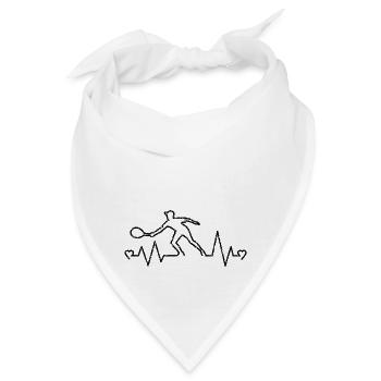 Tennis, Tennisfans, Tischtennis, Tennismann, Geschenk - Bandana - Weiß - Vorne