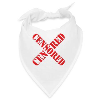 censored Zensur Verboten - Bandana - Weiß - Vorne