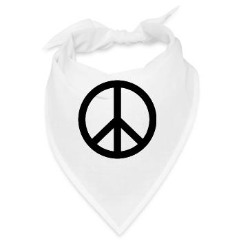 peace - Bandana - Weiß - Vorne