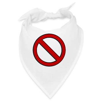 Verboten Schild Geschenk Idee - Bandana - Weiß - Vorne