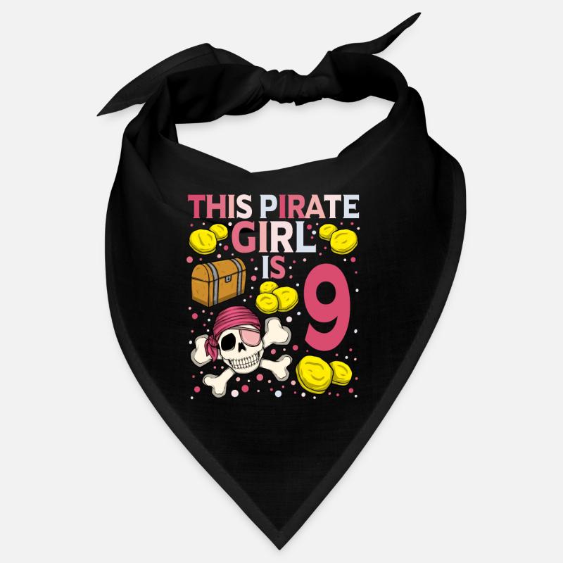 Skeleton This Pirate Is 9th Pirate Birthday Bandana
