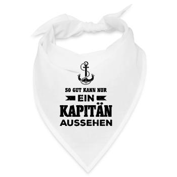 Kapitän Segeln Segelboot Schiff Motorboot Geschenk - Bandana - Weiß - Vorne