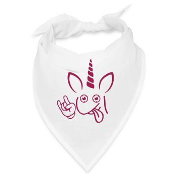 Einhorn party gesicht - Bandana - Weiß - Vorne