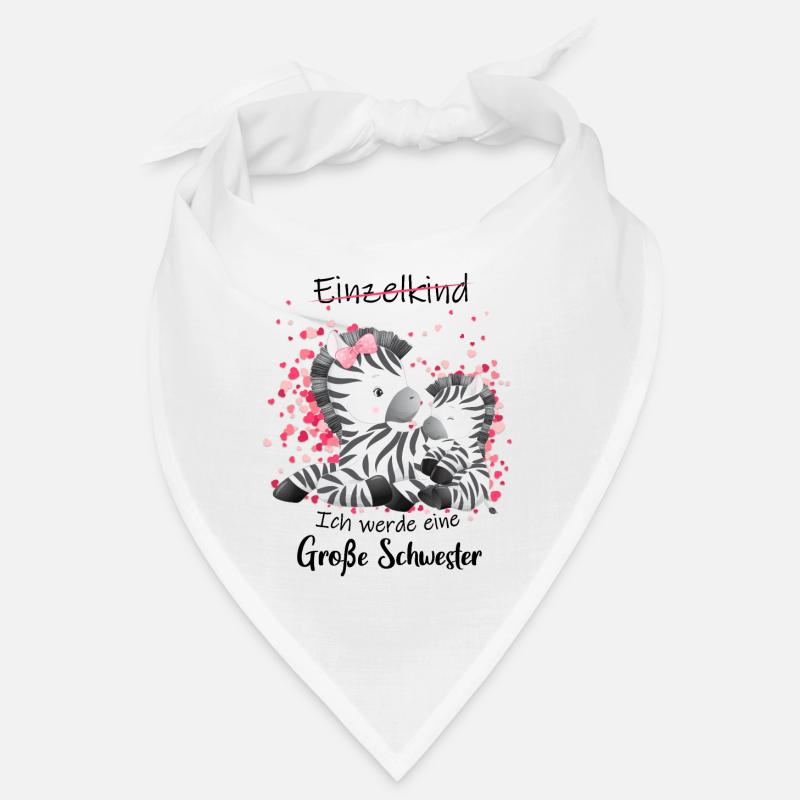 Einzelkind ade Ich werde große Schwester 2022 - Bandana - Weiß