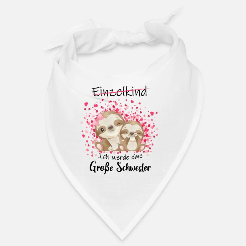 Einzelkind ade Ich werde große Schwester 2022 - Bandana - Weiß
