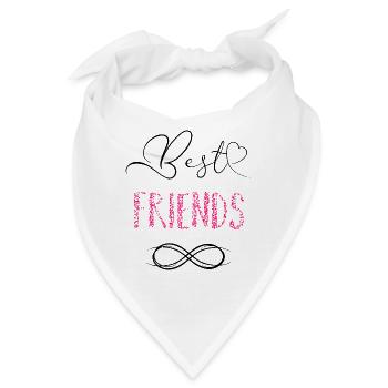 Beste Freunde - Bandana - Weiß - Vorne