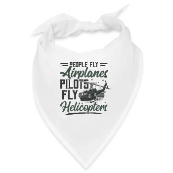 Lustige Hubschrauber Piloten fliegen Hubschrauber - Bandana - Weiß - Vorne