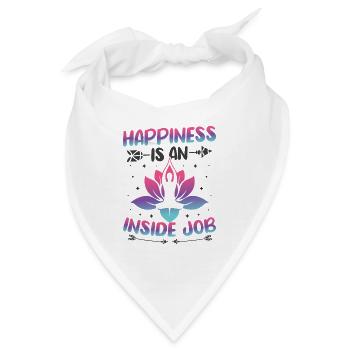 Buntes Namaste Yoga Lotusblume Meditation - Bandana - Weiß - Vorne