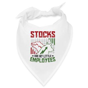 Shareholder Bulle Bär Börse Aktienmarkt DAX Trader - Bandana - Weiß - Vorne
