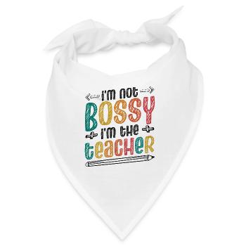 Ich bin nicht herrisch, Ich bin Lehrer - Bandana - Weiß - Vorne