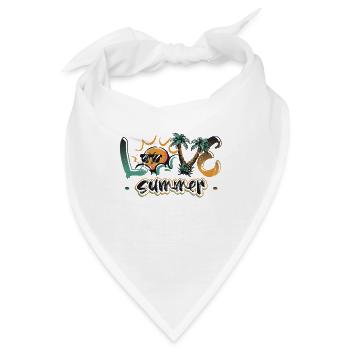 Love Summer Vacation Hello Summer Sun mit - Bandana - Weiß - Vorne