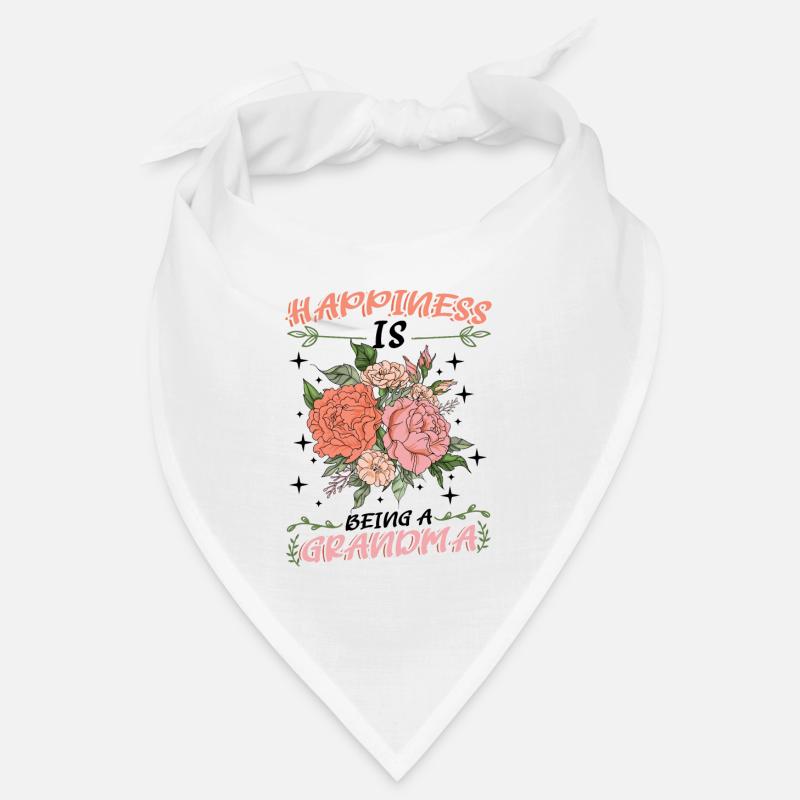 Le bonheur, c’est être une annonce de grossesse de grand-mère - Bandana - blanc