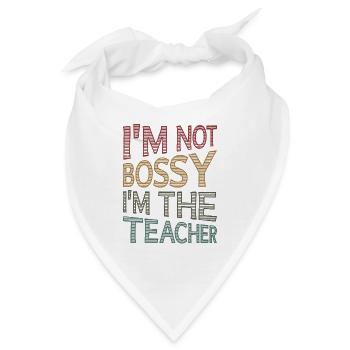Ich bin nicht herrisch, Ich bin Lehrer - Bandana - Weiß - Vorne