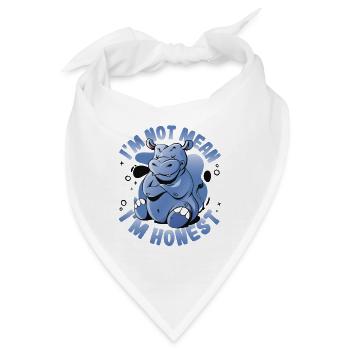 I'm Not Mean I'm Honest Straight Talker - Bandana - Weiß - Vorne