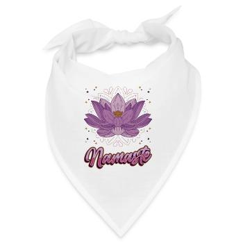 Yoga Meditation Lotusblume Namaste - Bandana - Weiß - Vorne