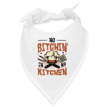 Kein Mistkerl in meiner Küche - Bandana - Weiß - Vorne