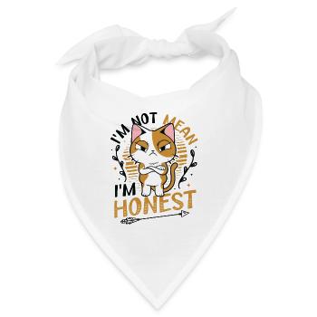 I'm Not Mean I'm Honest Straight Talker - Bandana - Weiß - Vorne
