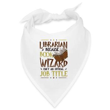 Lustiges Bibliothekar Thema - Bandana - Weiß - Vorne