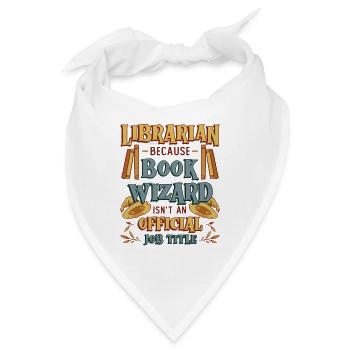 Lustiges Bibliothekar Thema - Bandana - Weiß - Vorne