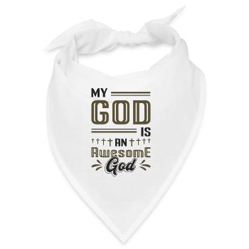 Mein Gott ist ein großartiger Gott. - Bandana - Weiß - Vorne