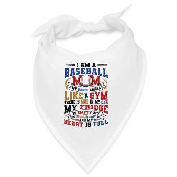 Ich bin eine Baseball-Mutter, Spieltag. - Bandana - Weiß - Vorne