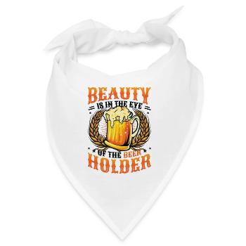 Lustiger Biertrinker - Bandana - Weiß - Vorne