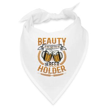 Lustiger Biertrinker - Bandana - Weiß - Vorne