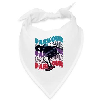 Freelaufender Parkour - Bandana - Weiß - Vorne