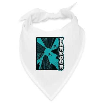 Freelaufender Parkour - Bandana - Weiß - Vorne