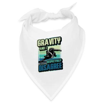Gravity und ich sind respektvoll anderer Meinung - Bandana - Weiß - Vorne
