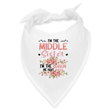 Mittlere Schwester, warum wir Regeln haben. - Bandana - Weiß - Vorne