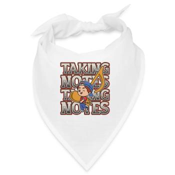 Notizen machen, Wortspiele, lustiger Musiklehrer. - Bandana - Weiß - Vorne