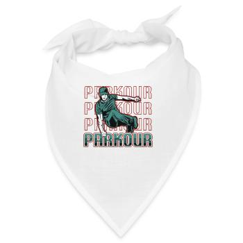 Freelaufender Parkour - Bandana - Weiß - Vorne