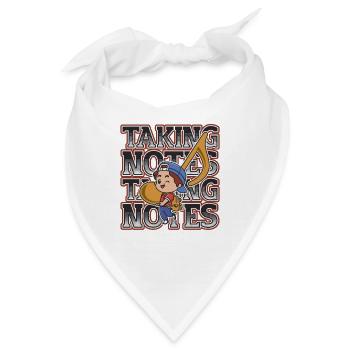 Notizen machen, Wortspiele, lustiger Musiklehrer. - Bandana - Weiß - Vorne