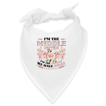 Mittlere Schwester, warum wir Regeln haben. - Bandana - Weiß - Vorne