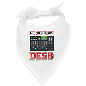 I'll Be On My Desk Dj Tontechniker - Bandana - Weiß - Vorne