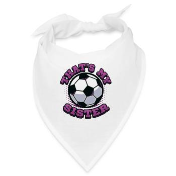 Das Ist Meine Schwester, Bruder-Schwester-Fußball - Bandana - Weiß - Vorne