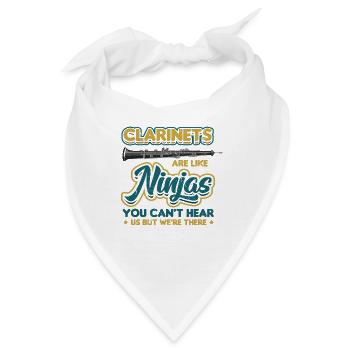 Klarinetten Sind Wie Ninjas Marching Band - Bandana - Weiß - Vorne