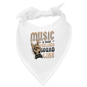 Musik Ist, Was Gefühle Wie Rock And Roll Klingen - Bandana - Weiß - Vorne