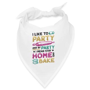 Zu Hause Bleiben Und Backen, Hobby-Bäcker. - Bandana - Weiß - Vorne