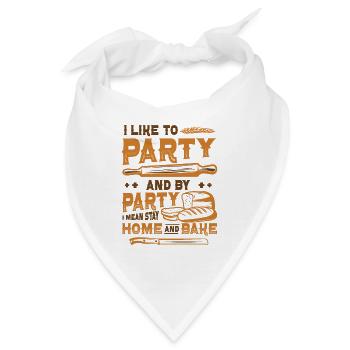 Zu Hause Bleiben Und Backen, Hobby-Bäcker - Bandana - Weiß - Vorne