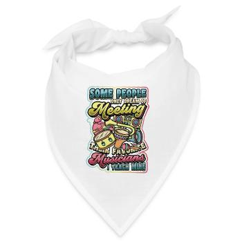 Ich Unterrichte Meine Lieblingsmusiker Musiklehrer - Bandana - Weiß - Vorne
