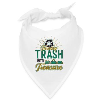Müll In einen Schatz verwandeln, Recycling. - Bandana - Weiß - Vorne