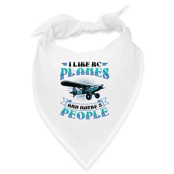 Ich Mag Rc-flugzeuge Und Vielleicht 3 Personen - Bandana - Weiß - Vorne